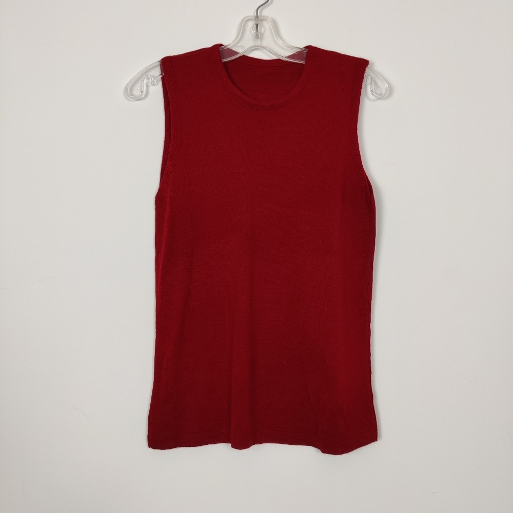 Women's Knit Tank Top & Palazzo Pants in Red Size 6 Bohemian Comfy Cozy Pull-on - Picture 2 of 12